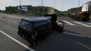 Краш тест автобуса и грузовика - BeamNG. Drive
