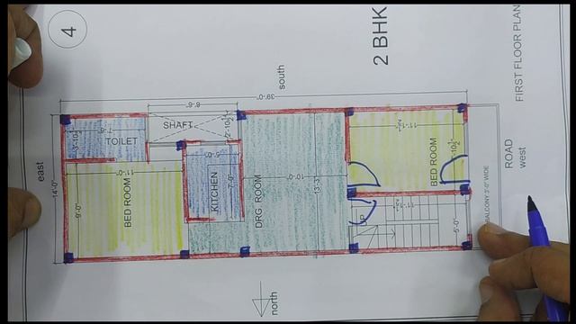14 x 39 WEST FACING GHAR KA DESIGN | 14X39 MAKAN KA NAKSHA | 14X39 HOUSE PLAN | 14X36 HOME PLAN смотреть онлайн