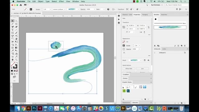 How to Make a Watercolor Brush in Adobe Illustrator CC смотреть онлайн