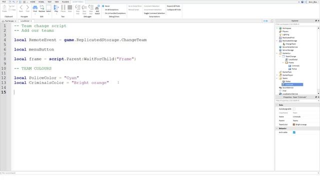 How To Make A Team Change GUI on Roblox