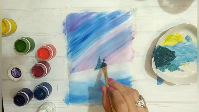 Как нарисовать небо дерево елка Поэтапно смотреть онлайн