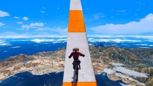 Super Heroes Spider Man Bike Сhallenge Ramp Captain America GTA V!Супер Героии ГТА 5 Вело-Испытание