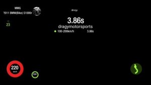 2011 BMW S1000RR (stock) @dragy acceleration from 100-200 km/h