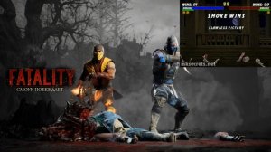 Mortal Kombat 1 Смоук делает All Fatalities MK1