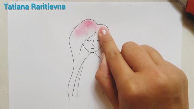 Рисование милой девочки// Татьяна Раритьевна смотреть онлайн