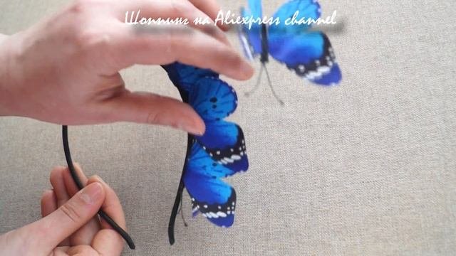 Обзор: ободок с бабочками на Aliexpress