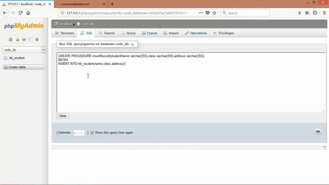 Insert Data Using Stored Procedure In Php And Mysql Part 1