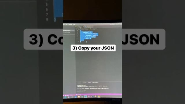 How to Convert JSON to Code with VS code ??