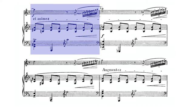 🎼LILI BOULANGER - Nocturne [for FLUTE and Piano] - (Sheet Music Scrolling) смотреть онлайн