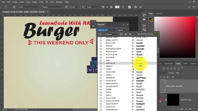 Design Fast Food Poster in Photoshop | Photoshop || #learncodewithrk смотреть онлайн