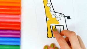 Рисунки из Пластилина для Детей. Жираф. Буква Ж.