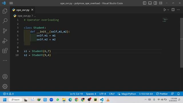#77 Polymorphism || Operator overloading || OPP in python || Python Course For Absolutely Beginners