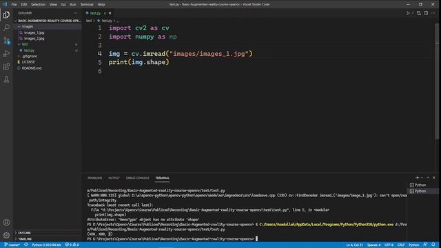 OpenCV Python Development in Visual Studio Code | My Setup