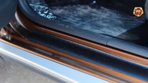 Накладки на внутренние пороги дверей Renault Duster 2015. Вариант 2 (russ-artel.ru)