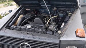 36 Jahre alte Mercedes G-Klasse 300 GD (W 460 Diesel-Motor OM617) nach 1,5 Jahren Standzeit starten