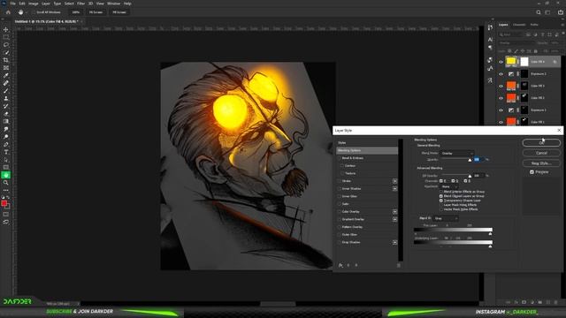HELLBOY | Sketch GlowUp Using Photoshop