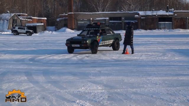 Peugeot 505 D turbo Романа Газетова в гостях на нашем автодроме AMDriver смотреть онлайн