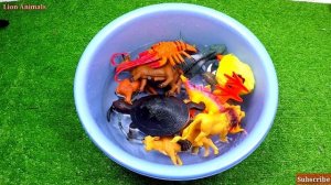 Учим Животных на английском , Корова, Динозавр, Лев, Акула ,Слон ,Развивающие Мультики для Детей