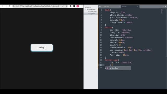 CSS Button Loading Animation || Button Loading Animation with HTML and CSS