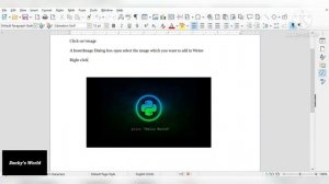 How to crop any image in Libre office writer | how to insert and resize an image in Libre writer✍️.