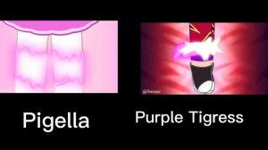 Chibi Pigella X Chibi Purple Tigress Transformations! (Credits on description)