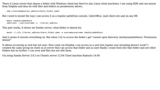 Unix & Linux: Mount Samba Share(Linux server) on Linux client machine смотреть онлайн