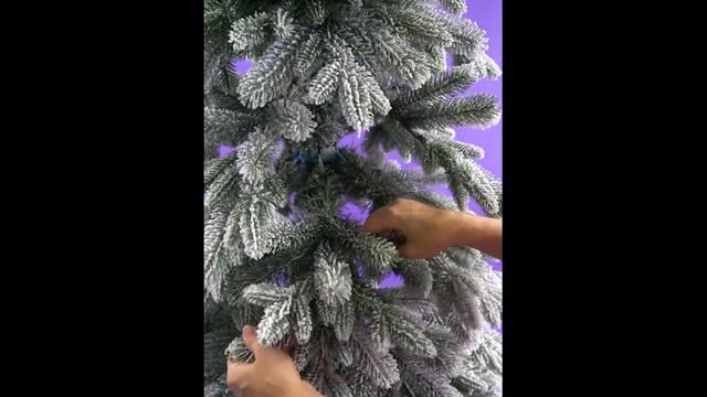 Ель искусственная "Андорра" в снегу (литые ветки) смотреть онлайн