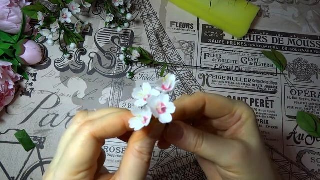 Сакура из фоамирана (часть 2) мастер класс