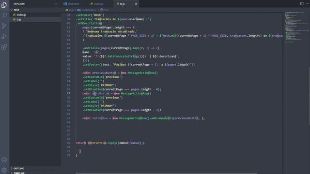 Comando de transação ou /tr em discor.js v13 slash #1 #LEANDROTN