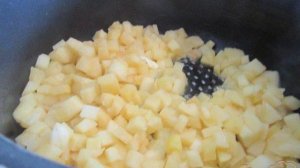 Молочный рис с яблоками
