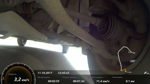 Работа передней подвески Лада Гранта в движении.