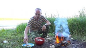 Лещ жареный на костре