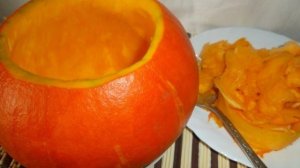 Фаршированная тыква, запеченная в духовке с рисом