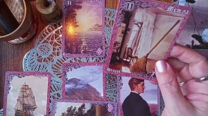 Кельтский крест на колоде Ленорман "Лиловые и вишневые сумерки"