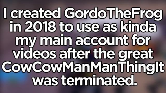 RIP GordoTheFrog (Roblox Terminated My Account) смотреть онлайн