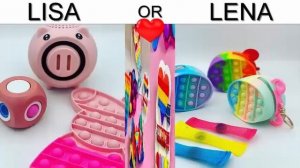 LISA OR LENA GAME 2021 Long Video ? Pop it | FIDGET TOYS | What do You Like? | Lisa and Lena #148