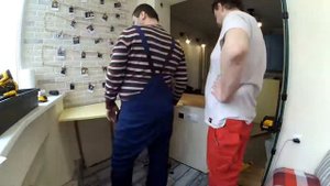 Столешница из массива на объединенную лоджию