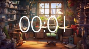 50/10 Minute Pomodoro Timer with Relaxing Piano Music - study with me for 2 hours