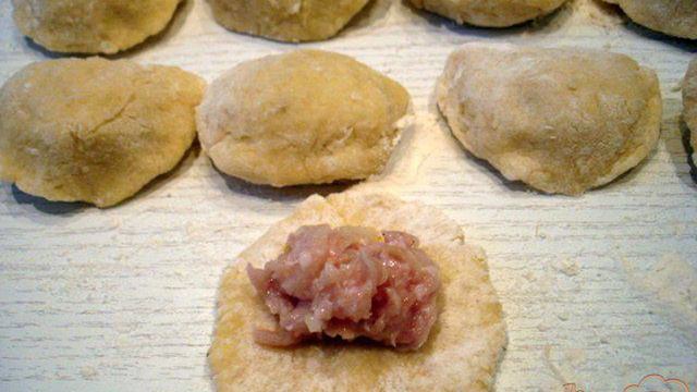 Картофельные галушки с фаршем