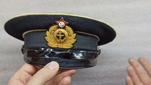 Послевоенная Фуражка ВМФ Шитый краб. состояние