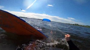 Как перезапустить парафойл с воды в слабый ветер, на примере ParAAvis Smile 2, 12 м²