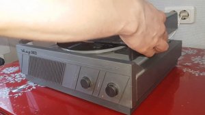 Электрофон Икар 303 рабочий с иглой, проигрыватель винила