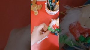 Прическа для гнома из ваты