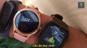 #2 So sánh Smartwatch DT66 vs Zeblaze Ares vs Miband 3: đo bước chân và đo nhịp tim/mr. check