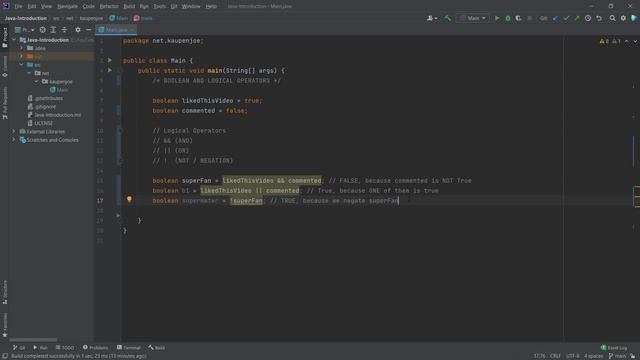 Java: Logical Operators | Java Introduction for Minecraft Modding