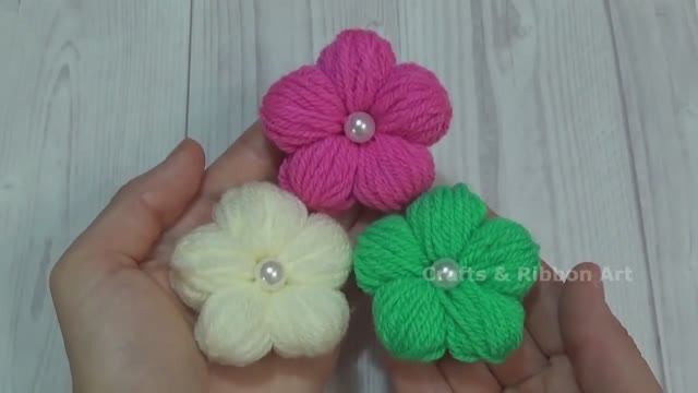 Удивительные идеи для создания цветов из шерсти своими руками - Простое изготовление цветов