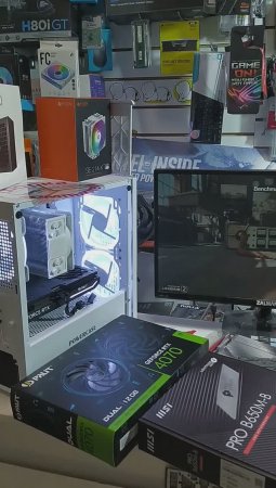 Белый компьютер за 114т.₽ для игр и творчества. Palit RTX 4070 12GB DUAL+Ryzen 5 7500F+32Gb+1Tb+700W