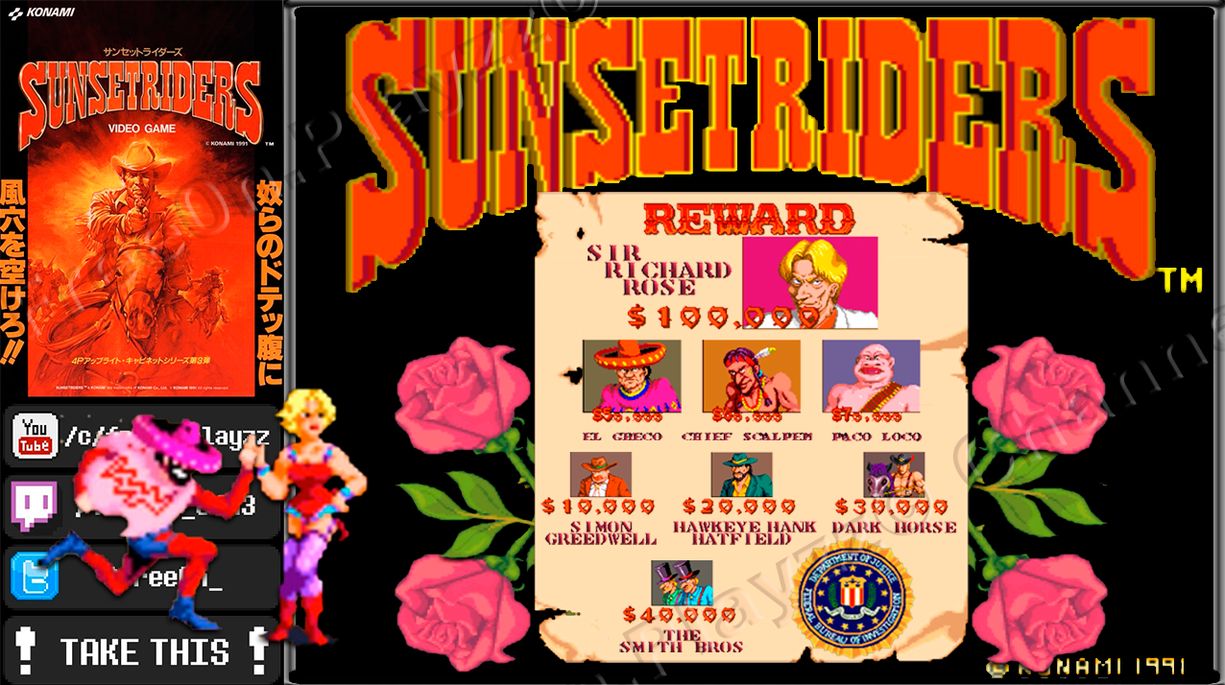 SUNSET RIDERS (1991) - #АРКАДНЫЕ АВТОМАТЫ #KONAMI | サンセットライダーズ | ПРОХОЖДЕНИЕ | Ретро-игры смотреть онлайн