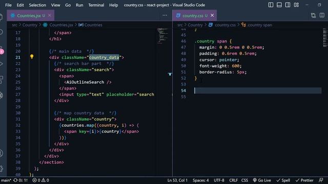 React JS project, build a custom select menu without any library. React JS for beginners, 2023