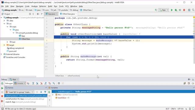 Debugging Java in IntelliJ IDEA смотреть онлайн